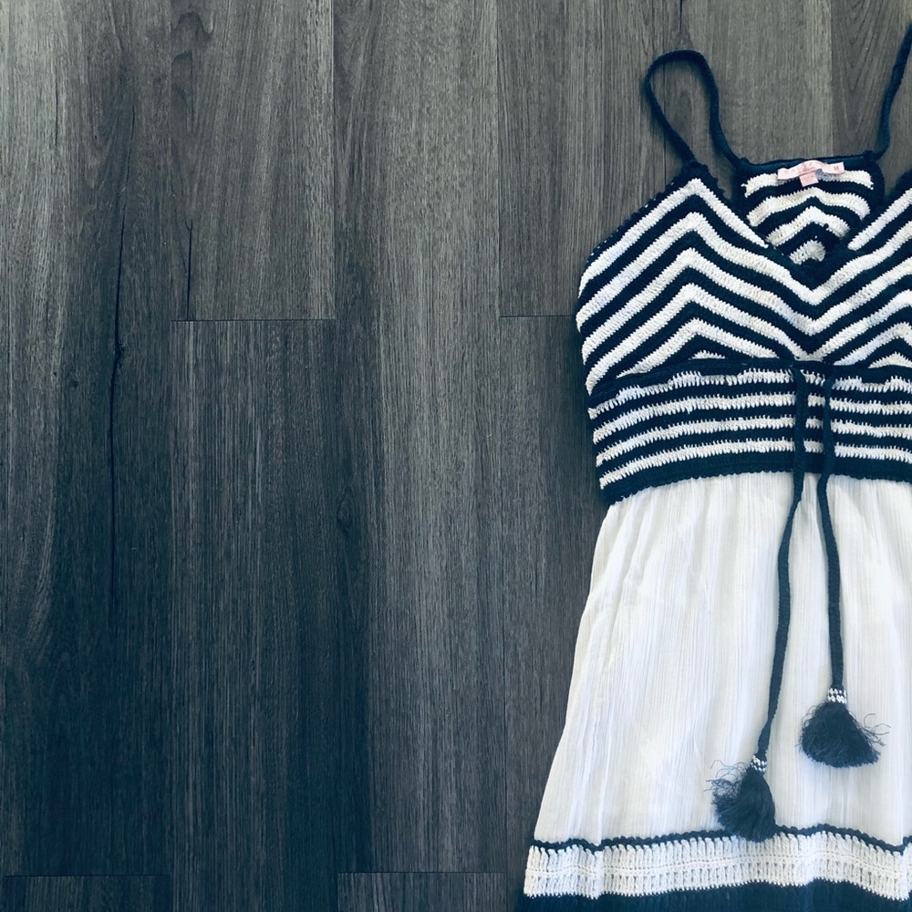 Calypso St. Barth Navy and White Maxi Dress in EUC - Picture 3 of 11